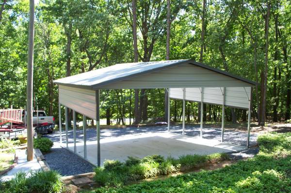 This is a picture of a standard metal carports.